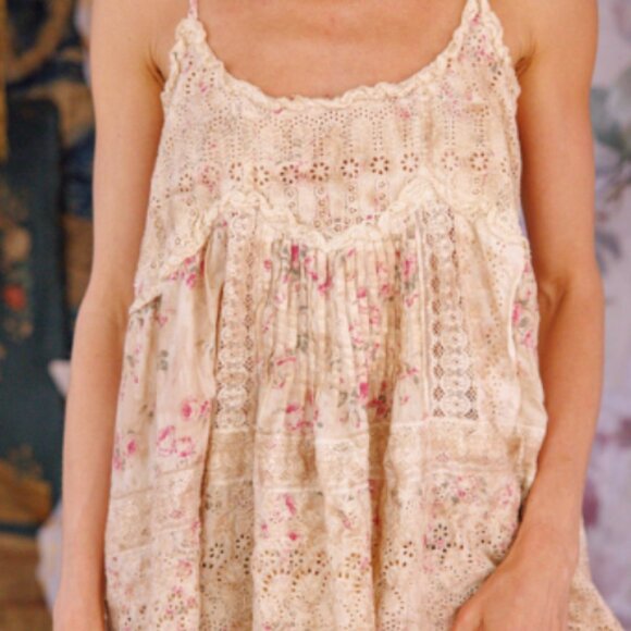 Magnolia Pearl Tops - Magnolia Pearl Cream and Pink esti tank